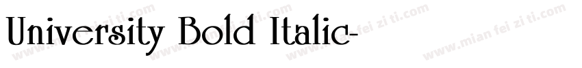 University Bold Italic字体转换